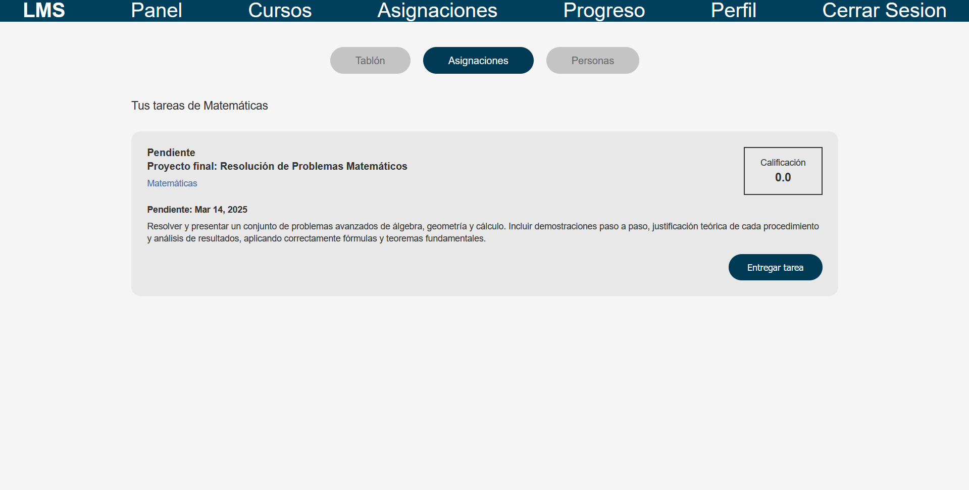 App de gestión del aprendizaje